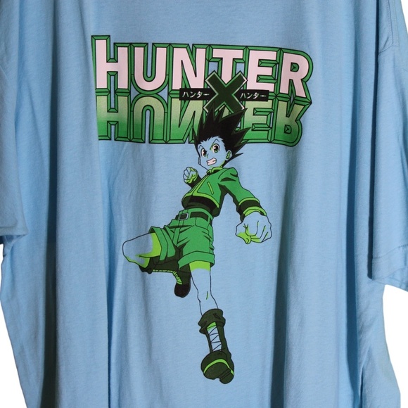 Hunter X Hunter Gon Freecss Light Blue Green T Shirt Men's 3XL NWOT - Picture 3 of 4